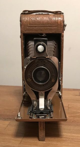 Vintage Brown Agfa Ansco No.  1a Readyset Royal Folding Camera - Work