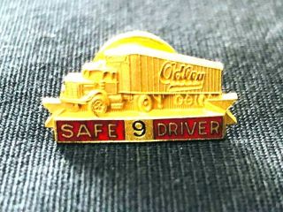 Adley Trucking Safe Driver Pin 9 Year Award 1950s