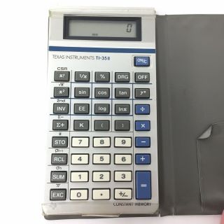 Vintage Texas Instruments Ti - 35ii Scientific Calculator Pocket Sized