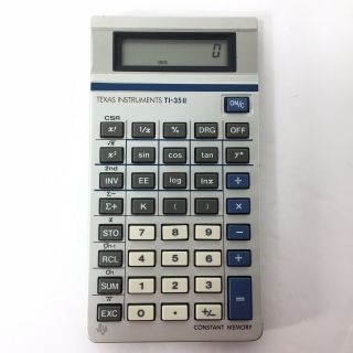 Vintage Texas Instruments TI - 35II Scientific Calculator Pocket Sized 2