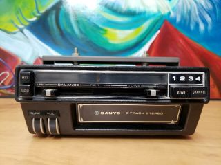 Vintage Sanyo Car Stereo 8 Track Tape Player Ft 863 Matrix 2/4 Chn