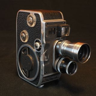 Bolex Paillard B8vs Cine Camera,  Yvar 1.  9 13mm,  Wollensak F/2.  5 6.  5mm Lenses