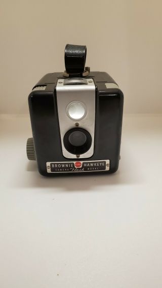 Vintage Kodak Brownie Hawkeye Box Camera With Carry Case And Box