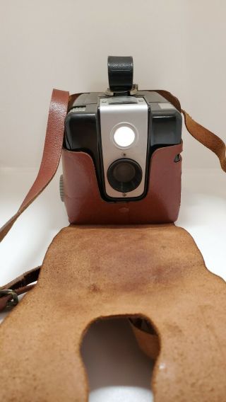 VINTAGE Kodak Brownie Hawkeye Box Camera with carry case and box 2