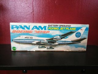 Echo Pan Am Battery Operated Flying Jet Plane Boeing 747 Sp Complete Box