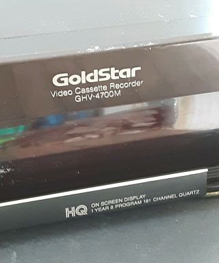 GoldStar Video Cassette Recorder (GHV - 4700M) VHS 4 Head 3