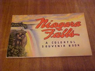 Vintage Souvenir Tourist Booklet Niagara Falls 1940 
