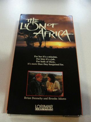 Rare Vintage Vhs Movie The Lion Of Africa 1987 Brian Dennehy/brooke Adams