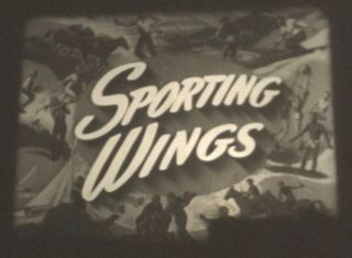 16mm B/w Film " Sporting Wings " 1940s Small Plane Flying