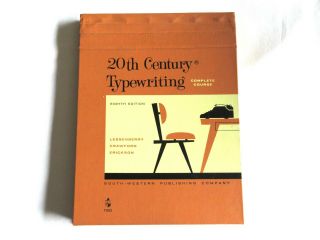 Vtg Typing 20th Century Typewriting Complete Course 8th Edition 1962 Mcm Deco
