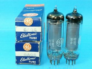Ge 6aq5 A 6gh5 6005 Vacuum Tube 1956 Match Pair Power D Gtr Raunchy Tone Nos Nib