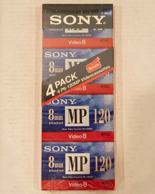 Sony 8mm Hi - Packing Mp 120 8mm Video Cassette P6 - 120mp Ntsc 4 Pack