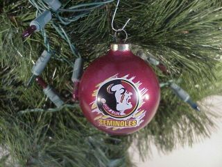 Florida State Seminoles Noles Indian Mascot Christmas Ball Ornament