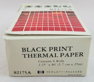 Hewlett - Packard 82175A Black Print Thermal Paper 6 Rolls 2