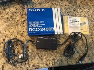 Sony Dcc - 2400b Car Battery Cord W Stabilizer Complete