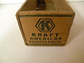 2 VINTAGE KRAFT AMERICAN PROCESS CHEESE & PIMENTO PROCESS CHEESE WOODEN BOXES 3