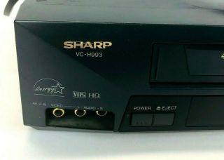 Sharp Model VC - H993U VCR S - VHS HI - FI 4 Head Rapid Rewind TESTED/WORKS no remote 3