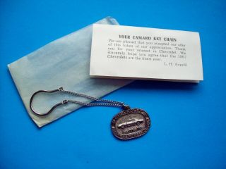 1967 Camaro Dealer Giveaway Promotion Key Chain With Cellophane Wrap