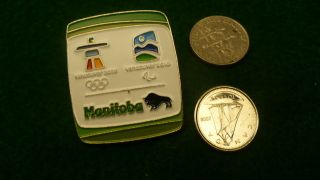 Manitoba Tourism Paralympic & Olympic Logo 2010 Vancouver Lapel Pin 63