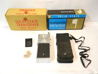 Ultra Rare Vintage Jc Penny Hand - Held Solid State Transceiver Radio 8115,  Box