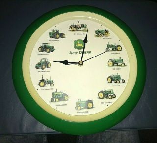 Vintage John Deere Tractor Wall Clock With Engine Sounds For Each Hour