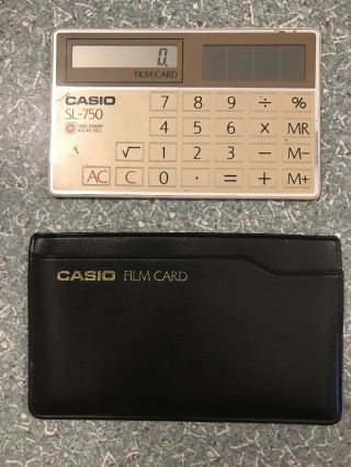 Vintage Casio Sl - 750 Credit Card Calculator Japan