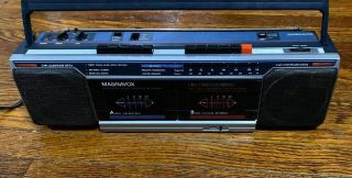 Vintage 1980s Magnavox D8067 Boombox Am/fm Dual Cassette