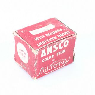 Ansco Color Film For Mikroma Expired July 1952,  For Display Only/cks/199412