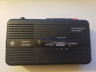 Vintage Ge Cassette Tape Recorder High Mic Sensitivity Compact 3 - 5301b
