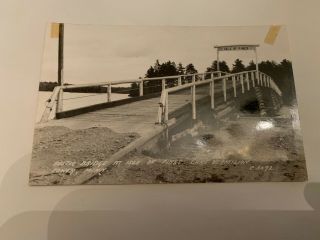 Vintage Rustic Bridge Isle Of Pines Tower Minnesota Real Photo Postcard