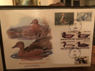 1986 Federal Duck Stamp First Day Of Issue Presentation Cover By Fleetwood