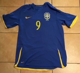 Nike Brazil Soccer Jersey Football 2018 Away Blue Brasil Medium
