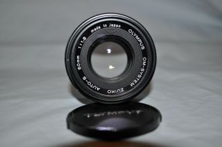 Olympus Om - System F.  Zuiko Auto - S 1:1.  8 F=50mm Lens W/ Skylight 1a Filter