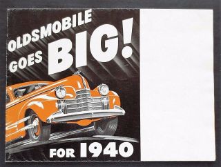 1940 Oldsmobile Promotional Mailer Folder 60 - 70 - 90 Series 40oldsm