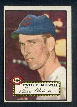 1952 Topps 344 Ewell Blackwell Reds Gd - Vg 367579 (kycards)