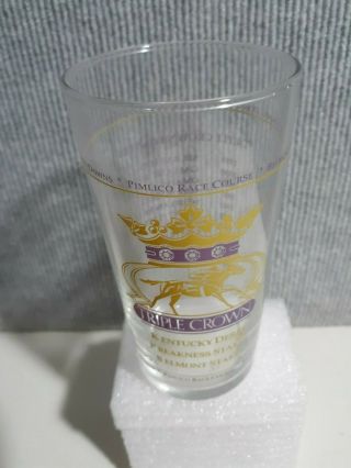 Vintage Kentucky Derby Glass - Triple Crown Winners 1919 - 1978 Listed