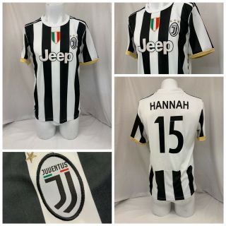 Juventus Jersey M Black White Stripe 15 Hannah 100 Poly Ygi Q9 - 282