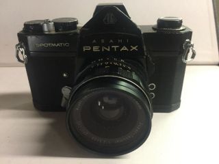Collectors Black Asahi Pentax Spotmatic W 1:35/35 - Takumar Lens W Case