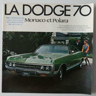 Dodge Monaco Polara 1970 Dealer Brochure - French - Canada - Hs2003000418