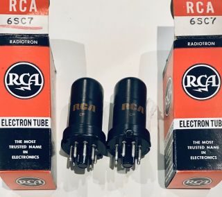 (1) Pair Rca 6sc7 Vacuum Tube - Nos - Nib - - Vintage - Matched Codes