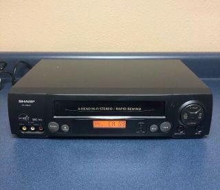 Sharp Vc - H822 4 - Head Hi - Fi Stereo Vcr Video Cassette Recorder Vhs Tape Player