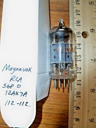 Strong Magnavox By Rca Short Gray Plate O Getter 12ax7a / Ecc83 Tube - 112/112