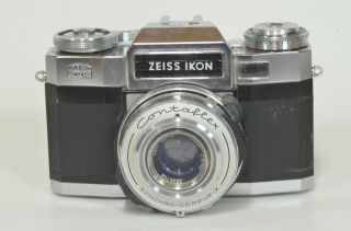Zeiss Ikon Contaflex B Camera w/Carl Zeiss Tessar 50mm f2.  8 - 115mm f4,  Case 2