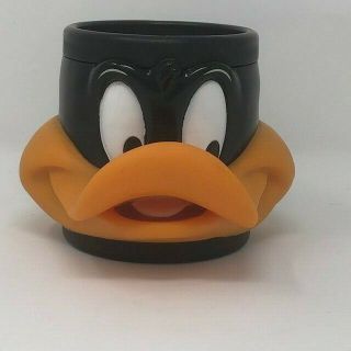 Vintage Looney Tunes Daffy Duck 1992 3d Cup Mug Coffee Tea Plastic Warner Bros.