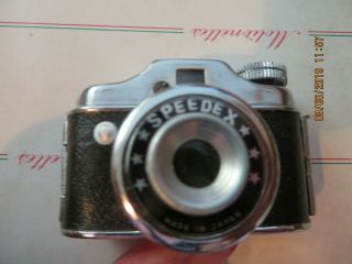 Vintage Speedex 50’s Mini Spy Camera W/box,  Leather Case Japan