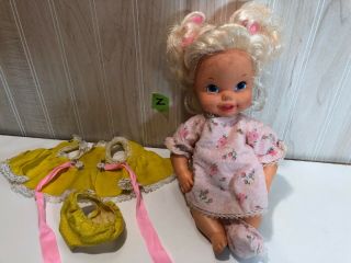 Vintage 1968 Mattel Baby Go Bye Bye Doll With Dress And Panty