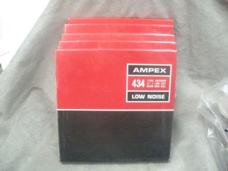 5 - Ampex 434 7 " Reel To Reel Tapes 4,  1 Opened