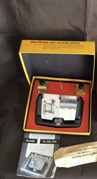Vintage Cine - Kodak Duo - Splicer Outfit 8mm 16mm Movie Camera Film Splicer Editor
