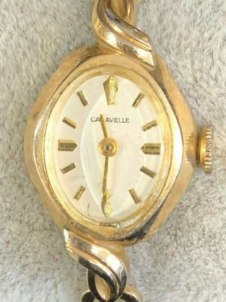 Vintage Ladies Caravelle Mechanical Gold Tone Watch