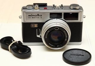 Minolta Hi - Matic E Rangefinder 35mm Film Camera